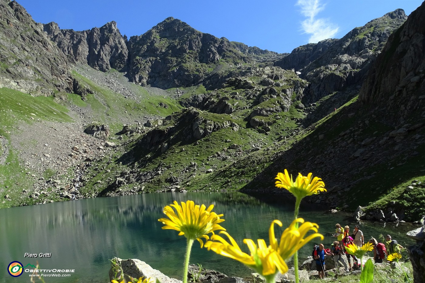 25 Gli amici si attardano in riva al lago.JPG